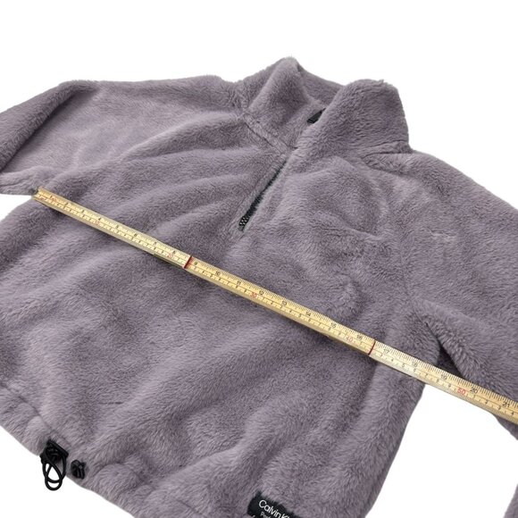 Calvin Klein Performance Purple 1/4 Zip Fleece Pullover Sweatshirt Women’s S Sof - Picture 7 of 9
